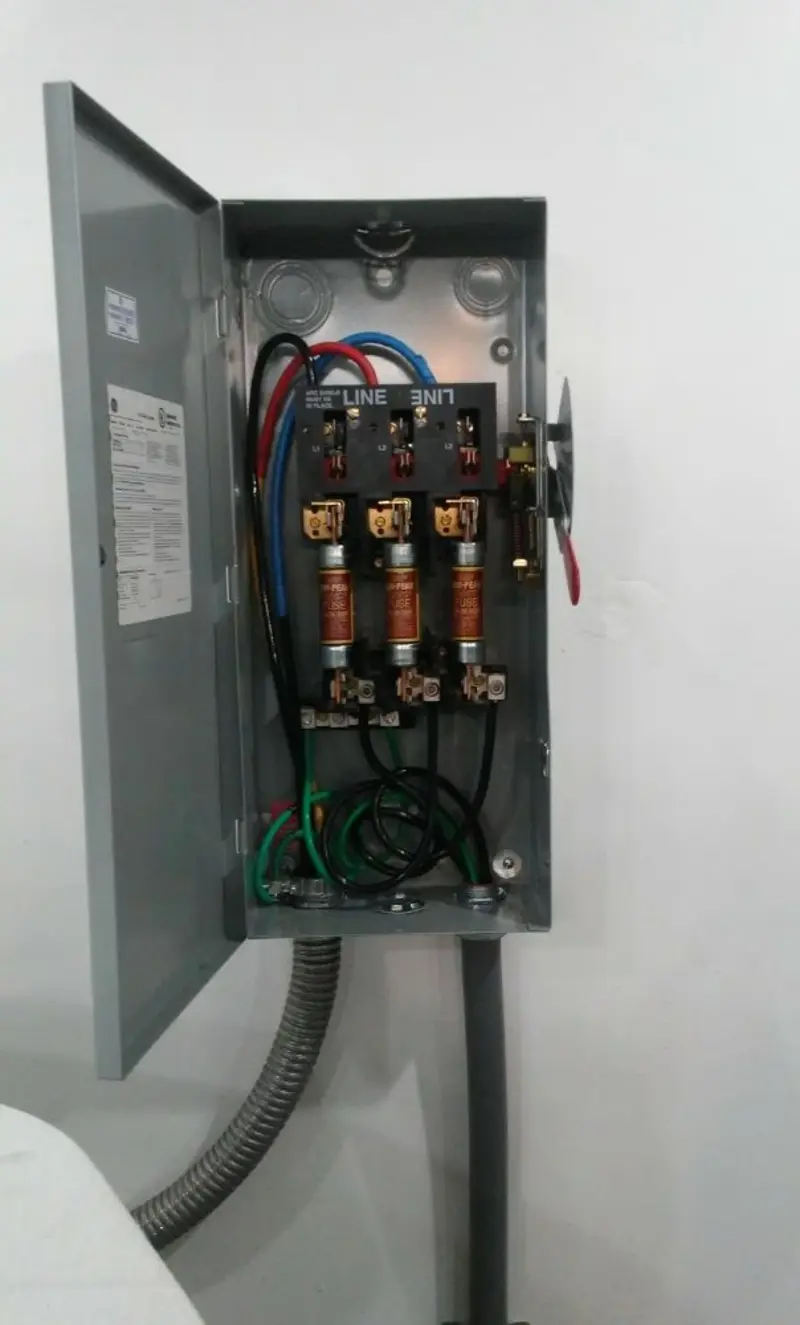 Three-phase disconnect switch installed for Electrical Wiring & Rewiring in West Lealman